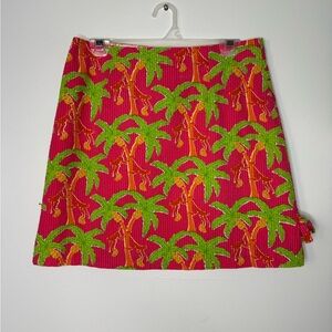 Lilly Pulitzer Pink Palm Tree Mini Skirt